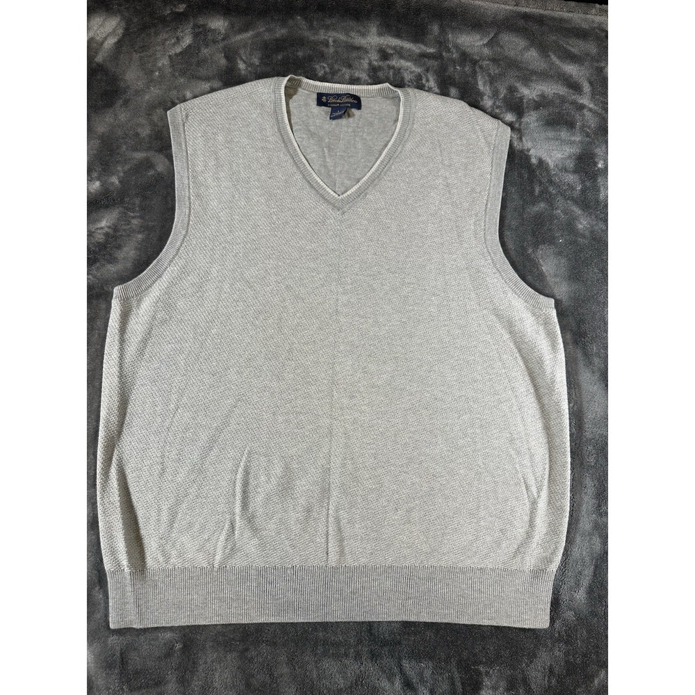 Vintage Brooks Brothers Knit Vest Supima Cotton MENS LARGE VTG